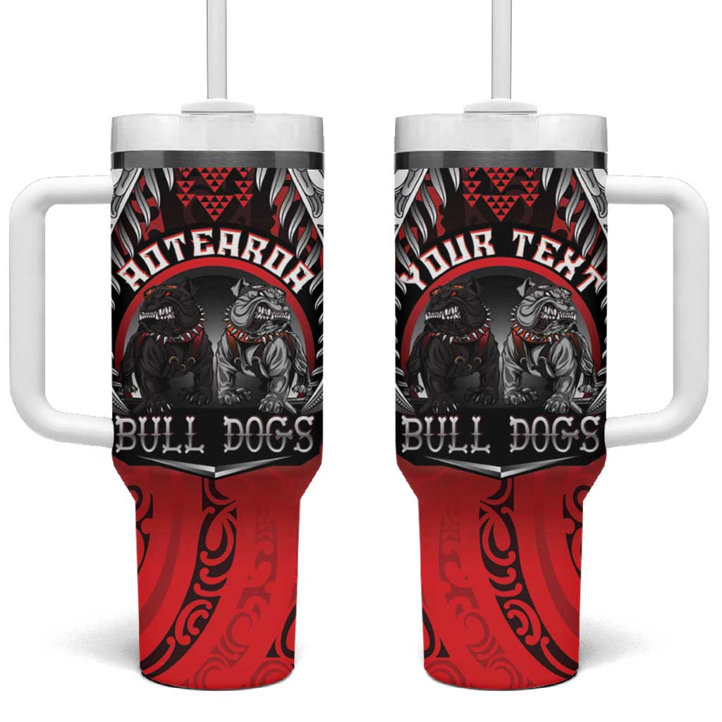 Aotearoa Bulldog Personalised Tumbler With Handle Maori Kowhaiwhai Motif