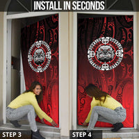Aotearoa Bulldog Door Cover New Zealand Kowhaiwhai Tribal - Polynesian Pride