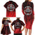 Aotearoa Bulldog Family Matching Long Sleeve Bodycon Dress and Hawaiian Shirt New Zealand Kowhaiwhai Tribal