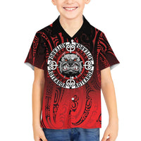 Aotearoa Bulldog Family Matching Long Sleeve Bodycon Dress and Hawaiian Shirt New Zealand Kowhaiwhai Tribal