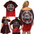 Aotearoa Bulldog Family Matching Off Shoulder Short Dress and Hawaiian Shirt New Zealand Kowhaiwhai Tribal