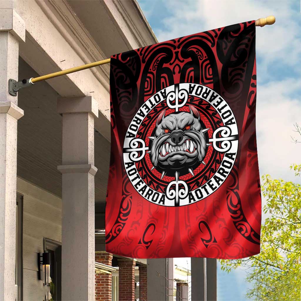 Aotearoa Bulldog Garden Flag New Zealand Kowhaiwhai Tribal