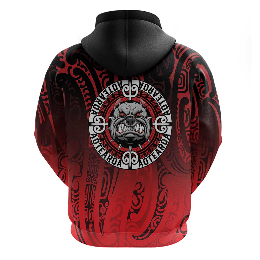 Aotearoa Bulldog Hoodie New Zealand Kowhaiwhai Tribal