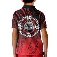 Aotearoa Bulldog Kid Polo Shirt New Zealand Kowhaiwhai Tribal