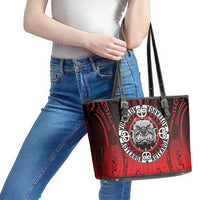 Aotearoa Bulldog Leather Tote Bag New Zealand Kowhaiwhai Tribal