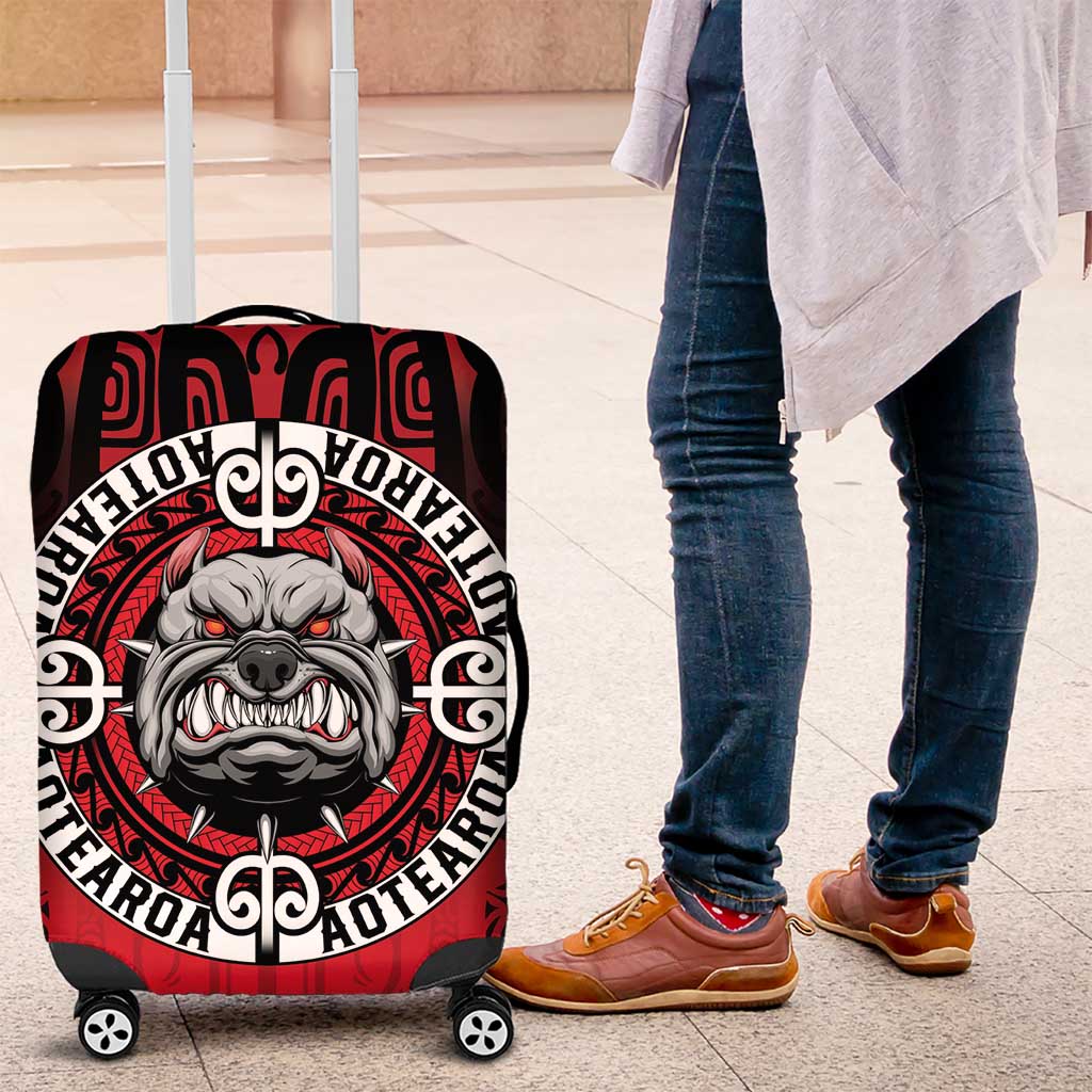 Aotearoa Bulldog Luggage Cover New Zealand Kowhaiwhai Tribal