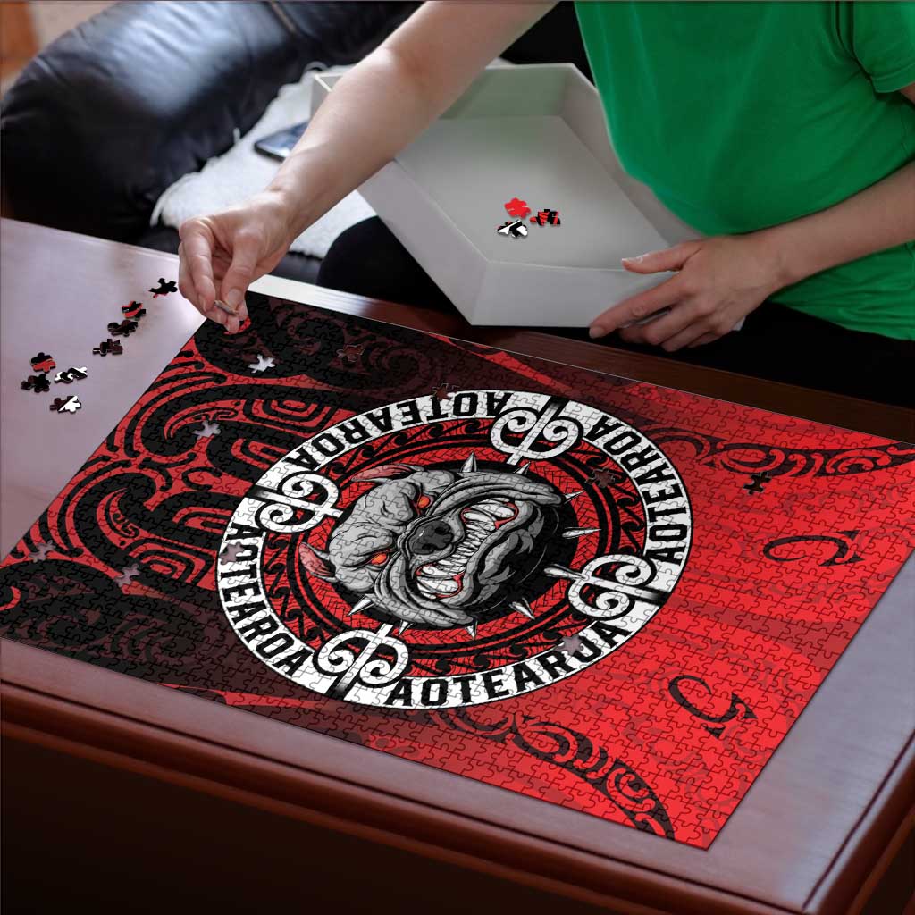 Aotearoa Bulldog Puzzle New Zealand Kowhaiwhai Tribal - Polynesian Pride