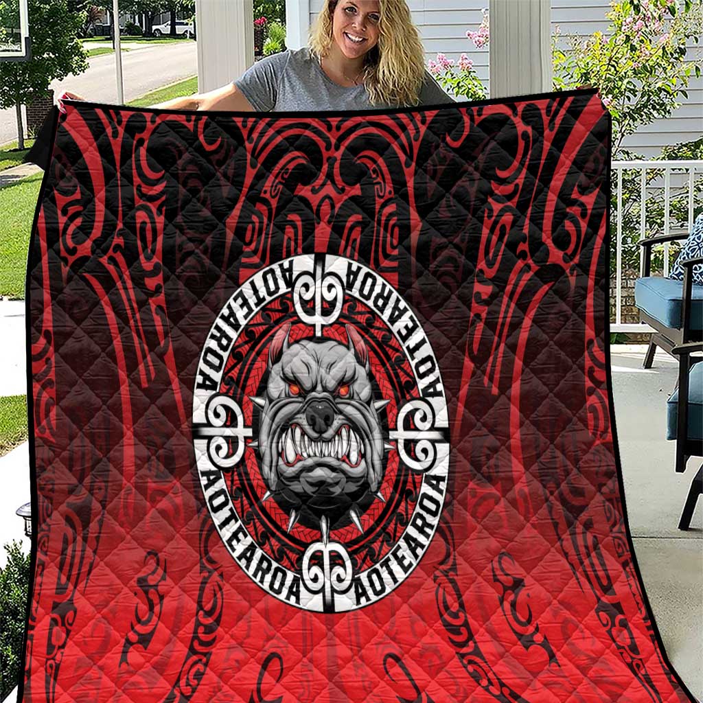 Aotearoa Bulldog Quilt New Zealand Kowhaiwhai Tribal