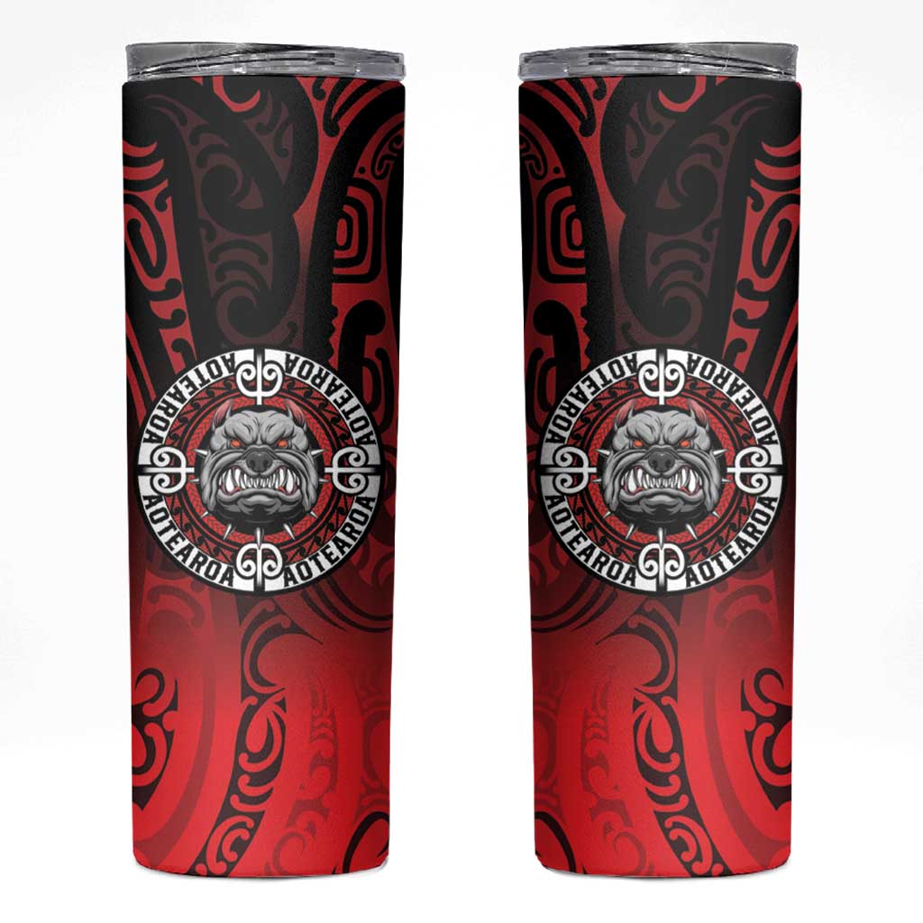 Aotearoa Bulldog Skinny Tumbler New Zealand Kowhaiwhai Tribal