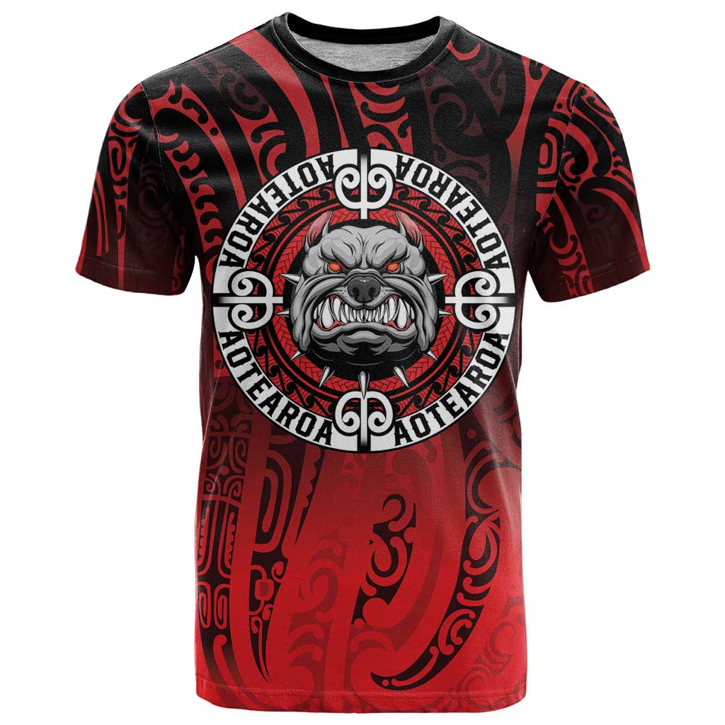 Aotearoa Bulldog T Shirt New Zealand Kowhaiwhai Tribal