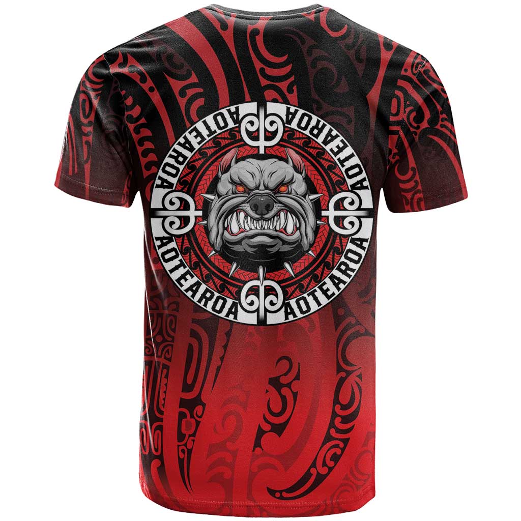 Aotearoa Bulldog T Shirt New Zealand Kowhaiwhai Tribal