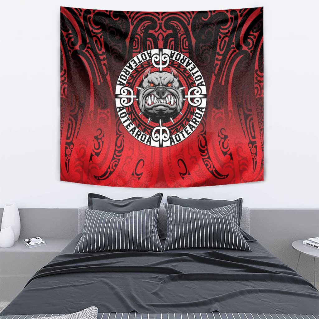 Aotearoa Bulldog Tapestry New Zealand Kowhaiwhai Tribal