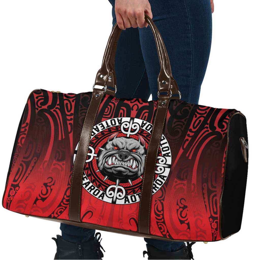 Aotearoa Bulldog Travel Bag New Zealand Kowhaiwhai Tribal - Polynesian Pride
