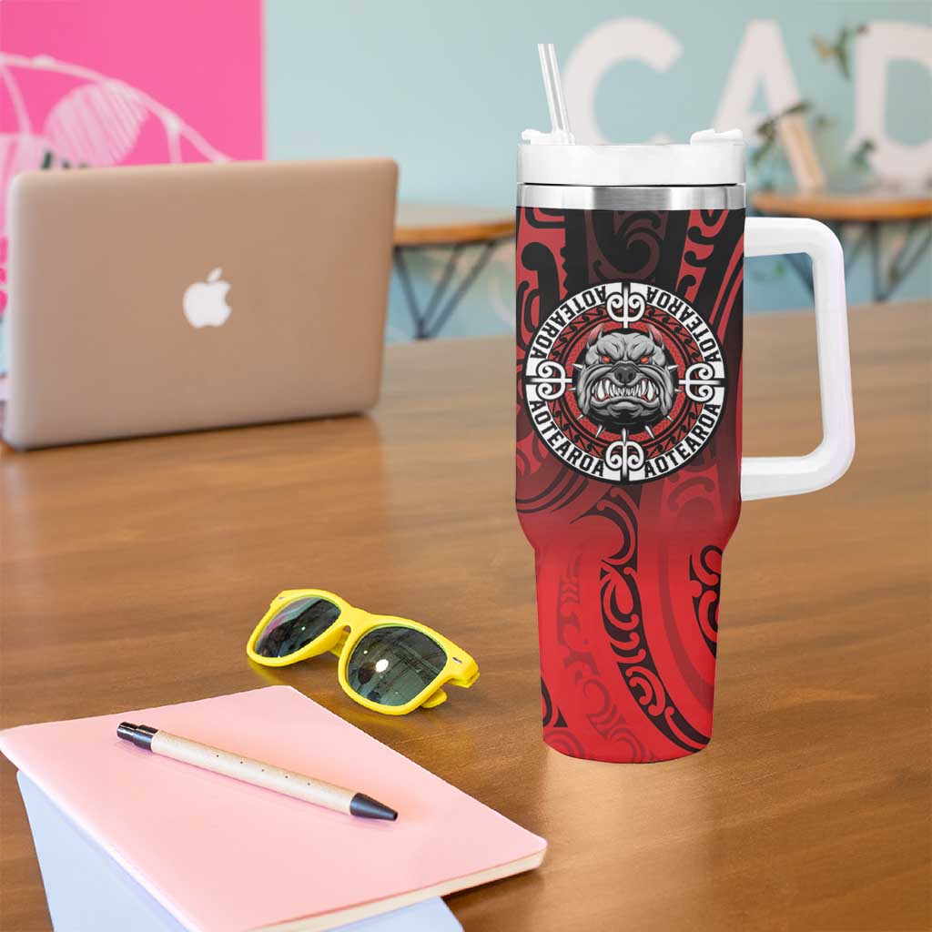 Aotearoa Bulldog Tumbler With Handle New Zealand Kowhaiwhai Tribal