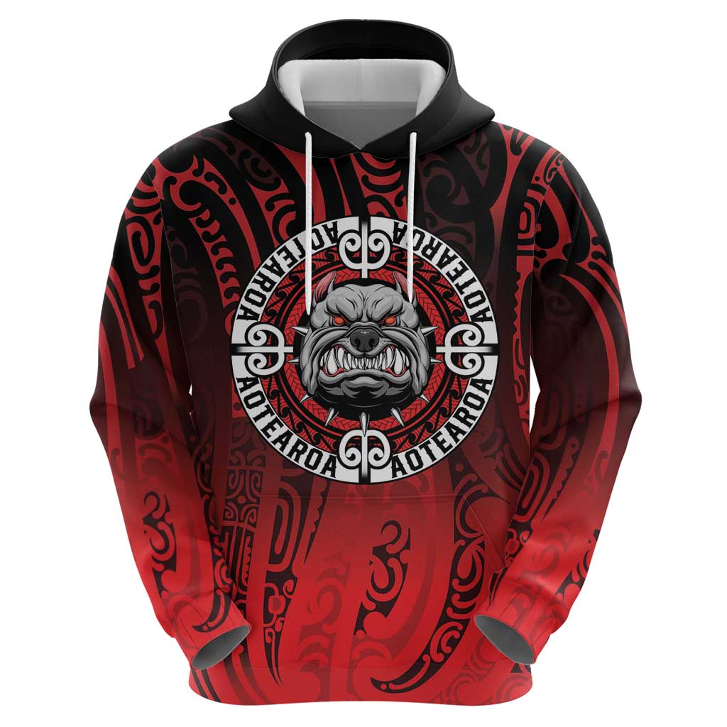 Aotearoa Bulldog Zip Hoodie New Zealand Kowhaiwhai Tribal