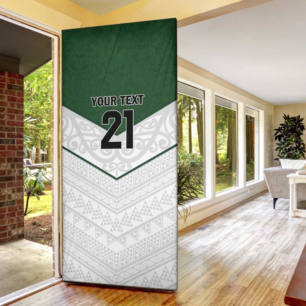 Custom New Zealand Maori Niho Taniwha Door Cover - Polynesian Pride