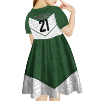Custom New Zealand Maori Niho Taniwha Kid Short Sleeve Dress