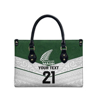 Custom New Zealand Maori Niho Taniwha Leather Bag - Polynesian Pride