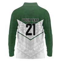 Custom New Zealand Maori Niho Taniwha Long Sleeve Polo Shirt