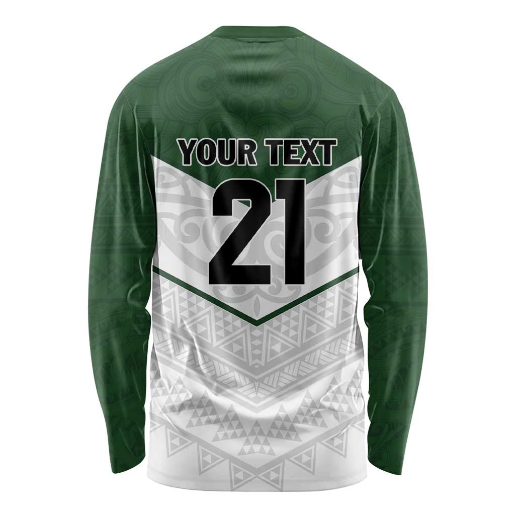 Custom New Zealand Maori Niho Taniwha Long Sleeve Shirt