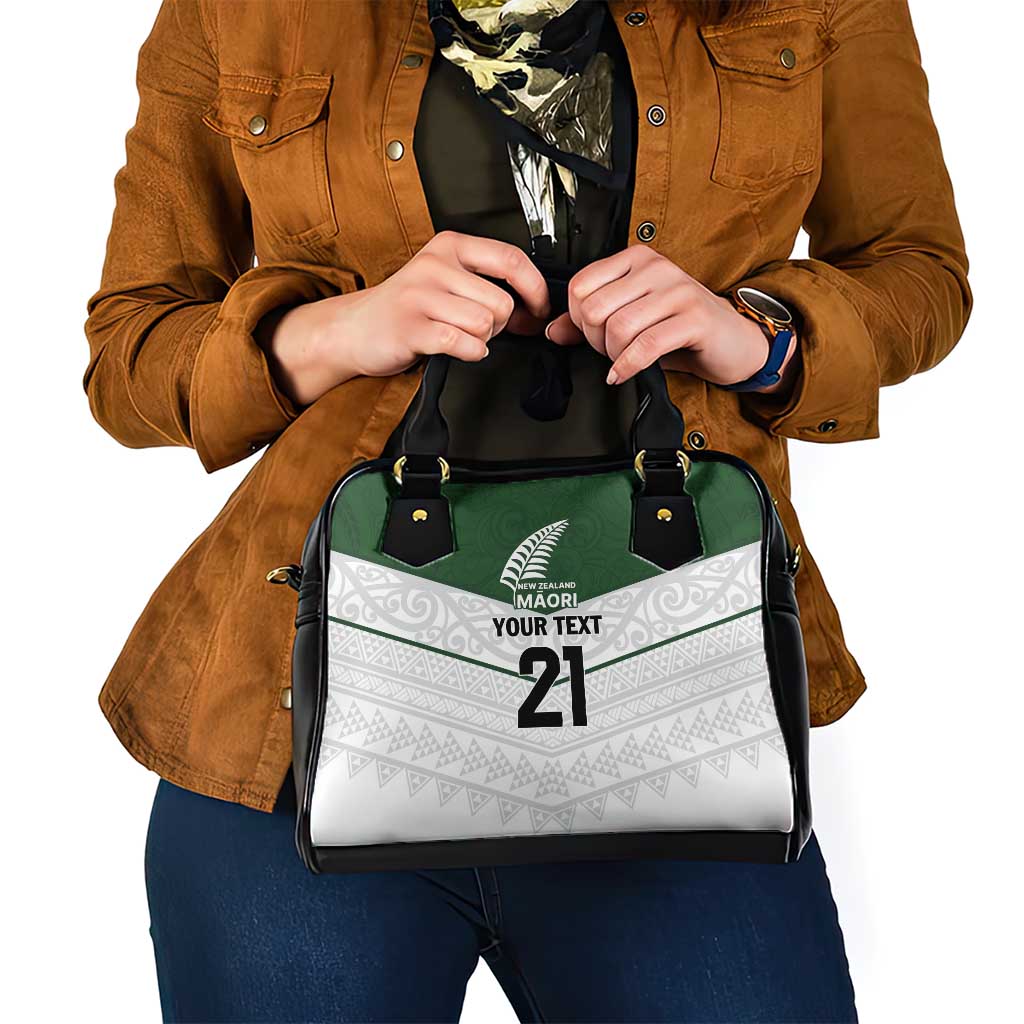 Custom New Zealand Maori Niho Taniwha Shoulder Handbag