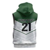 Custom New Zealand Maori Niho Taniwha Sleeveless Zip Hoodie - Polynesian Pride