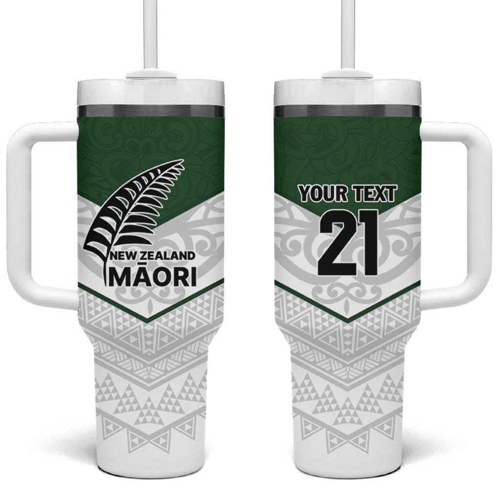 Custom New Zealand Maori Niho Taniwha Tumbler With Handle LT9 One Size: 40 oz Green - Polynesian Pride