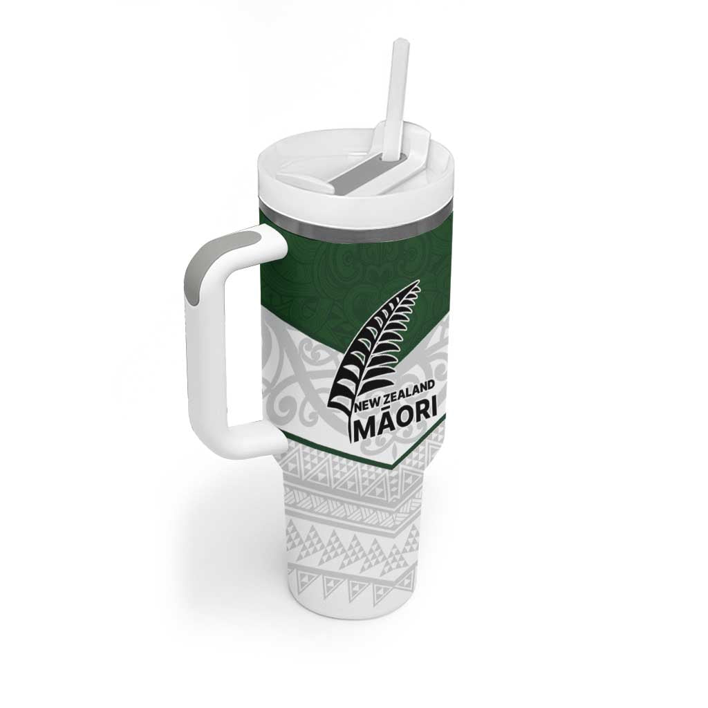 Custom New Zealand Maori Niho Taniwha Tumbler With Handle LT9 - Polynesian Pride