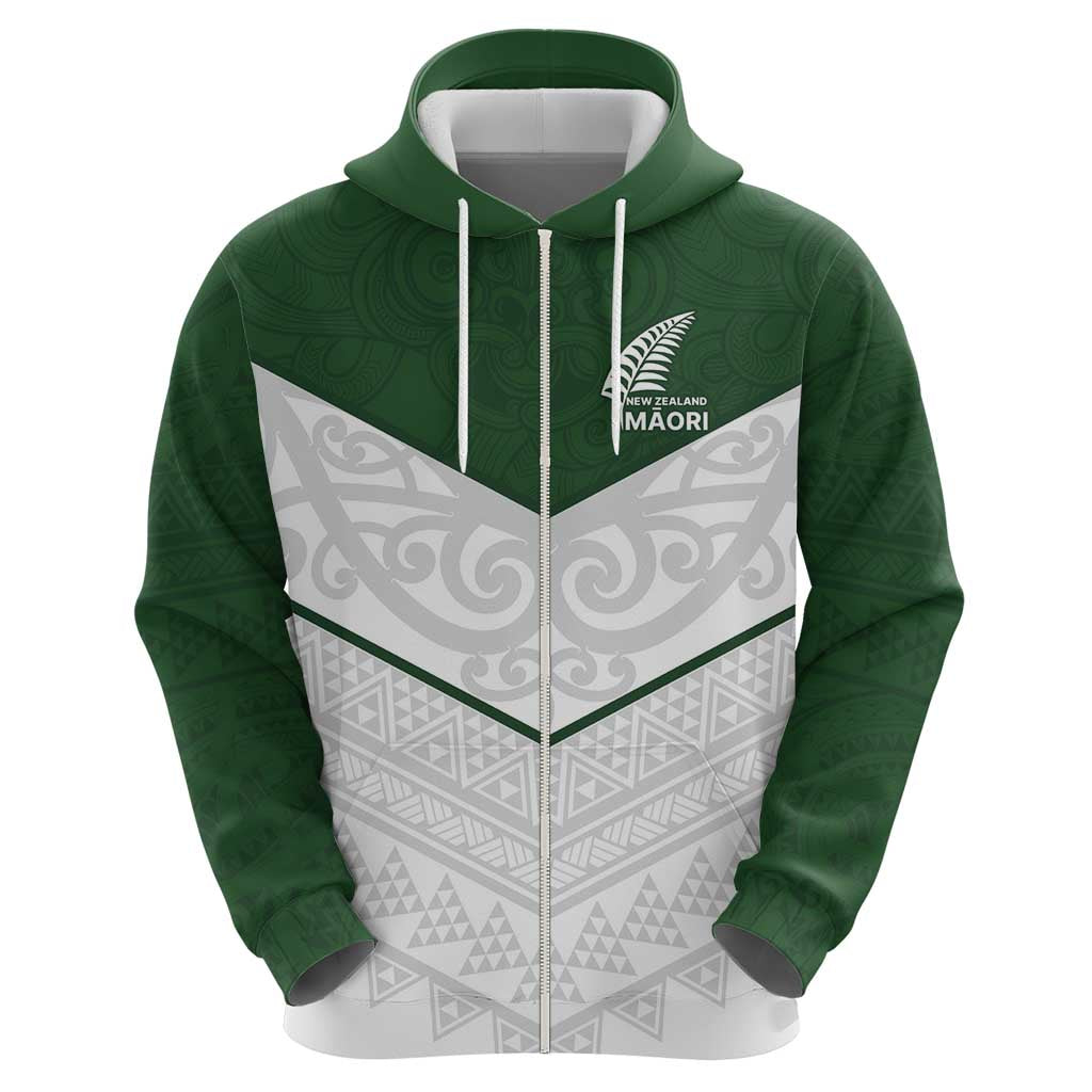 Custom New Zealand Maori Niho Taniwha Zip Hoodie