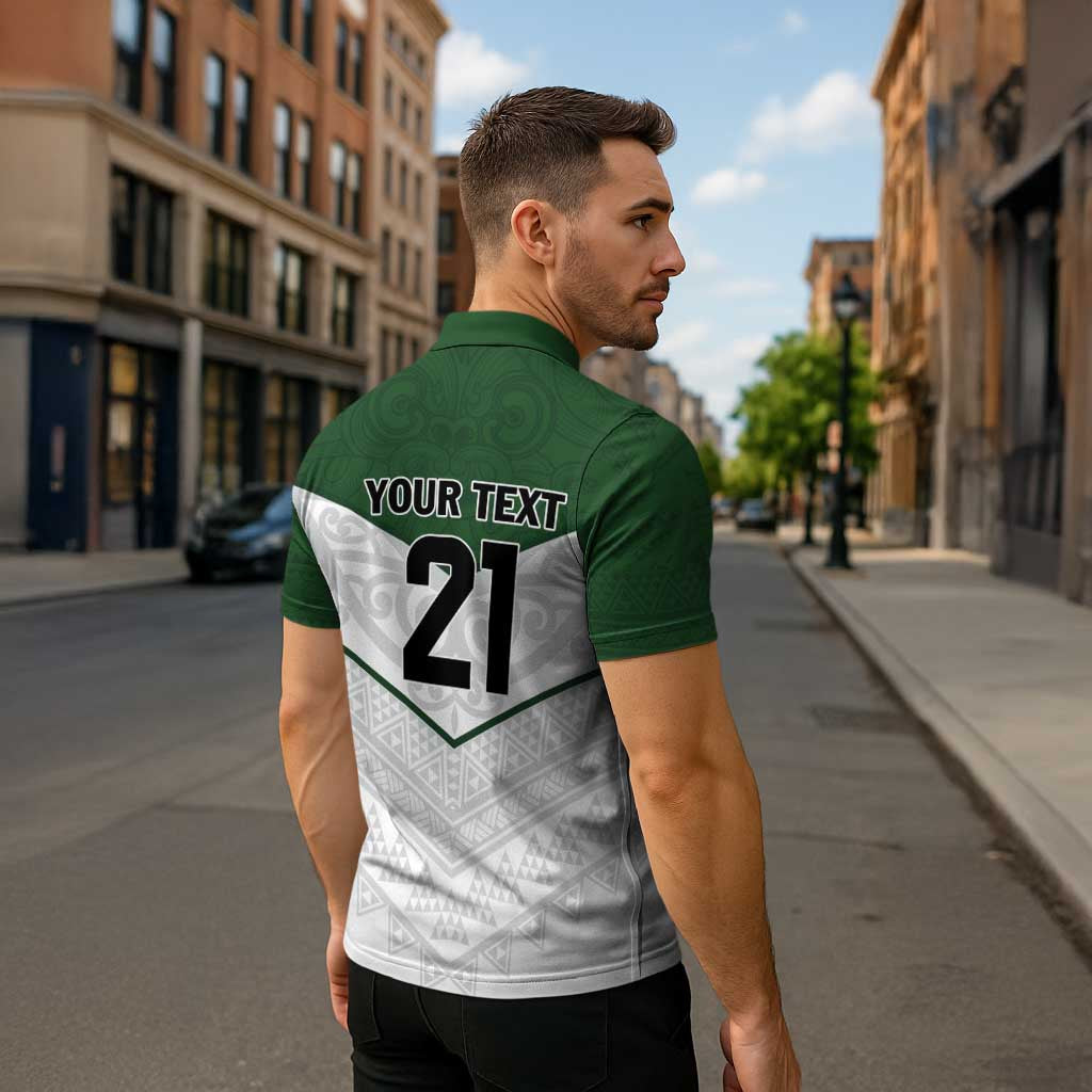 Custom New Zealand Maori Niho Taniwha Zipper Polo Shirt - Polynesian Pride