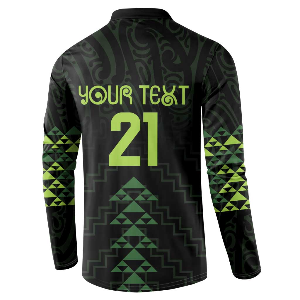 Custom New Zealand Maori Koru Koiri Motif Button Sweatshirt