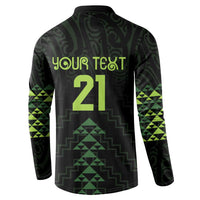 Custom New Zealand Maori Koru Koiri Motif Button Sweatshirt