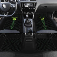 Custom New Zealand Maori Koru Koiri Motif Car Mats LT9 Set 4pcs Green - Polynesian Pride