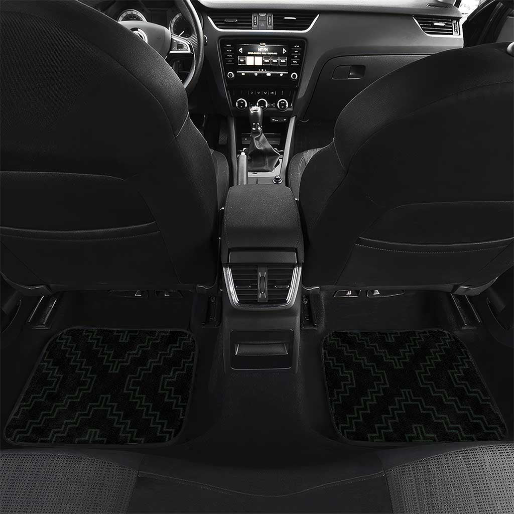 Custom New Zealand Maori Koru Koiri Motif Car Mats LT9 Set 2pcs - Back Green - Polynesian Pride