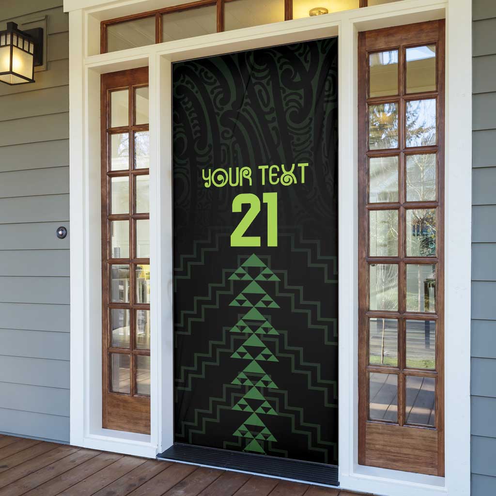 Custom New Zealand Maori Koru Koiri Motif Door Cover - Polynesian Pride