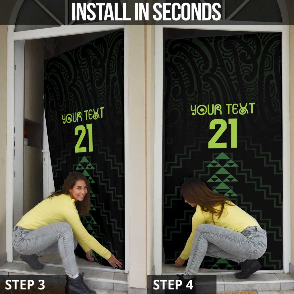 Custom New Zealand Maori Koru Koiri Motif Door Cover - Polynesian Pride