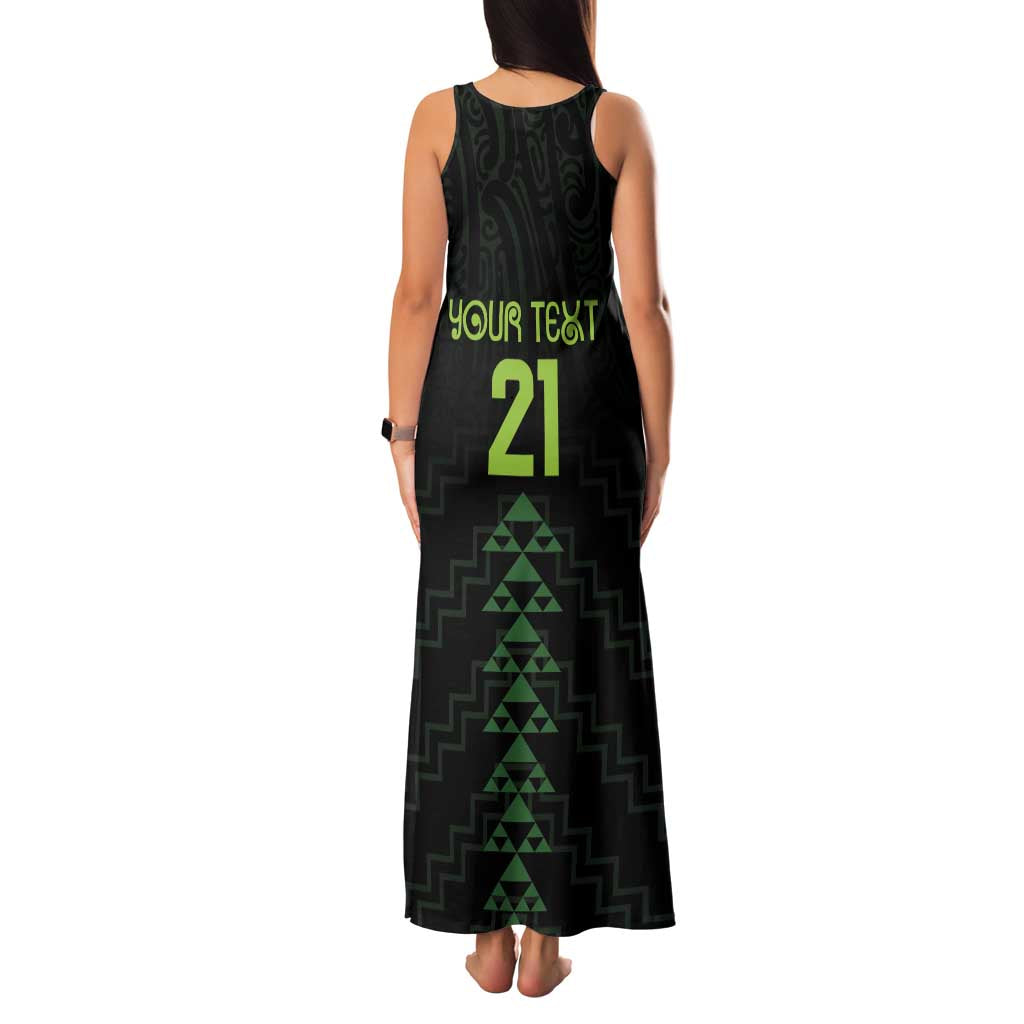 Custom New Zealand Maori Koru Koiri Motif Family Matching Tank Maxi Dress and Hawaiian Shirt
