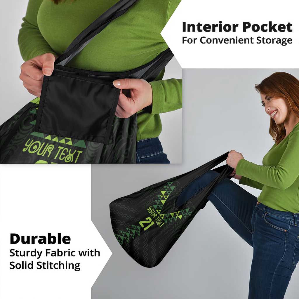 Custom New Zealand Maori Koru Koiri Motif Grocery Bag