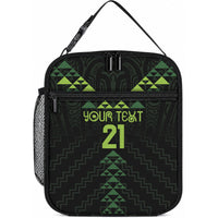 Custom New Zealand Maori Koru Koiri Motif Lunch Bag LT9 10.2 × 8.3 × 4.3 inch Green - Polynesian Pride