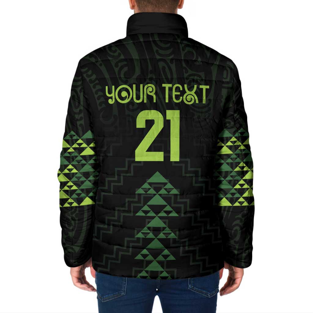 Custom New Zealand Maori Koru Koiri Motif Padded Jacket - Polynesian Pride