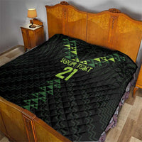 Custom New Zealand Maori Koru Koiri Motif Quilt