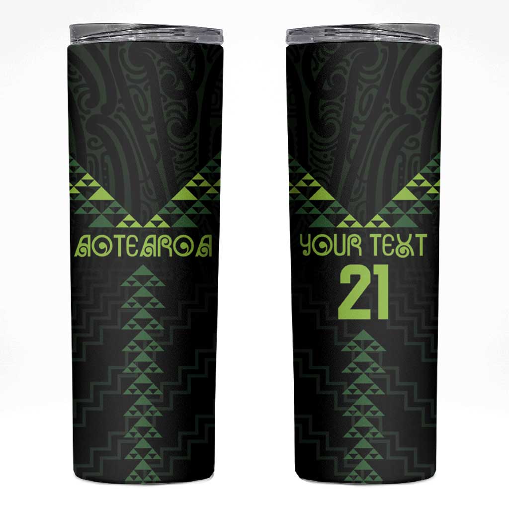 Custom New Zealand Maori Koru Koiri Motif Skinny Tumbler