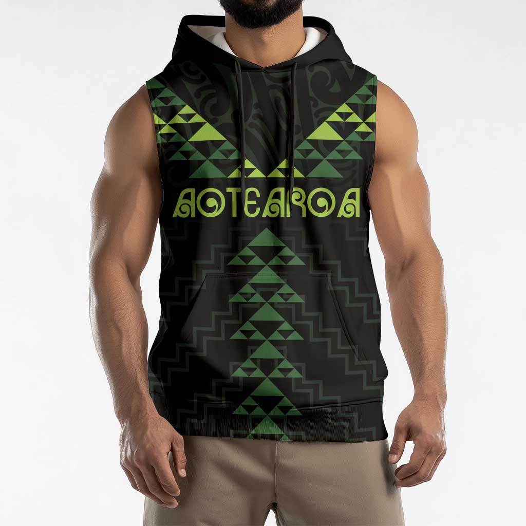 Custom New Zealand Maori Koru Koiri Motif Sleeveless Hoodie - Polynesian Pride