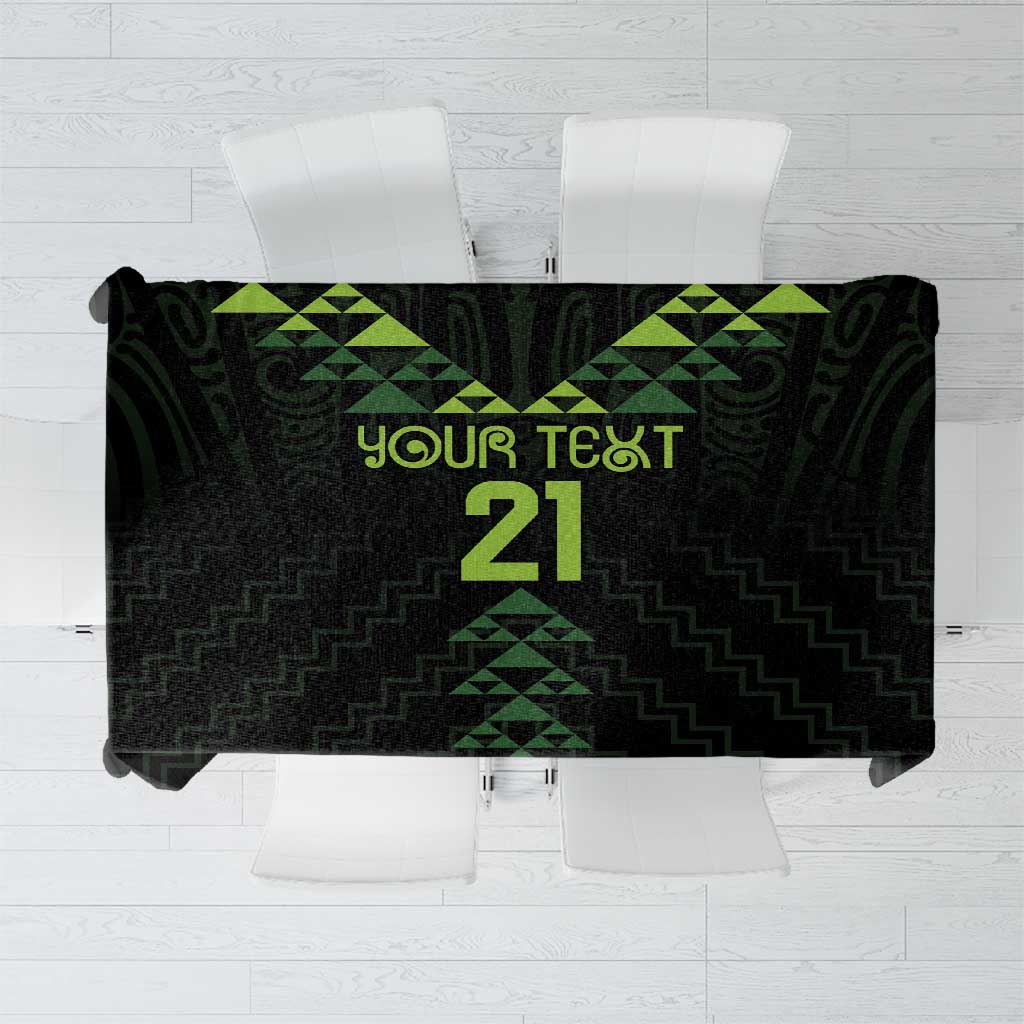 Custom New Zealand Maori Koru Koiri Motif Tablecloth LT9 Green - Polynesian Pride