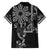 Filipino Sun Tribal Tattoo Family Matching Long Sleeve Bodycon Dress and Hawaiian Shirt Philippines Inspired Barong Simple Black