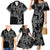 Filipino Sun Tribal Tattoo Family Matching Mermaid Dress and Hawaiian Shirt Philippines Inspired Barong Simple Black