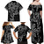 Filipino Sun Tribal Tattoo Family Matching Off Shoulder Maxi Dress and Hawaiian Shirt Philippines Inspired Barong Simple Black