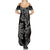 Filipino Sun Tribal Tattoo Family Matching Summer Maxi Dress and Hawaiian Shirt Philippines Inspired Barong Simple Black