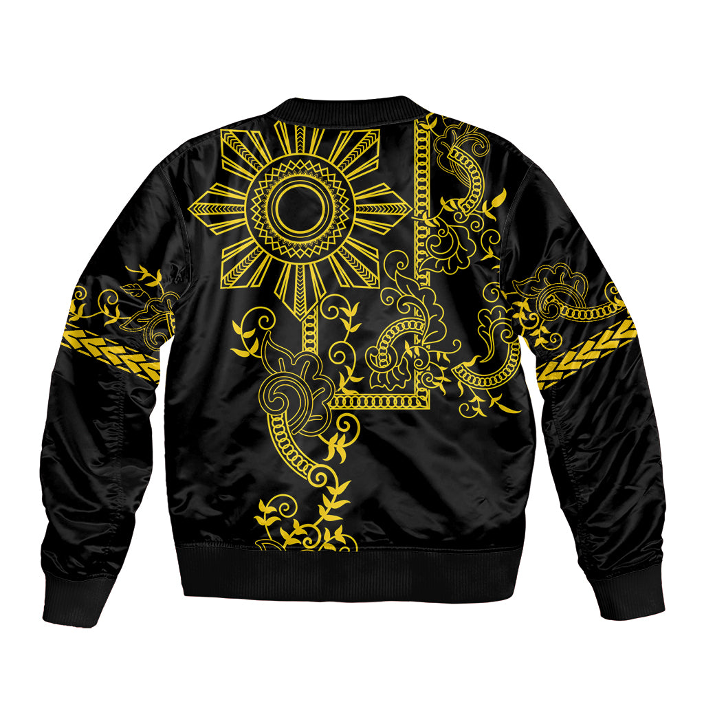 Filipino Sun Tribal Tattoo Bomber Jacket Philippines Inspired Barong Simple Gold