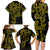 Filipino Sun Tribal Tattoo Family Matching Long Sleeve Bodycon Dress and Hawaiian Shirt Philippines Inspired Barong Simple Gold